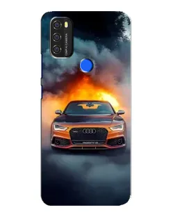 Чехол для Blackview A70 с картинкой «Audi в огненном дыму»