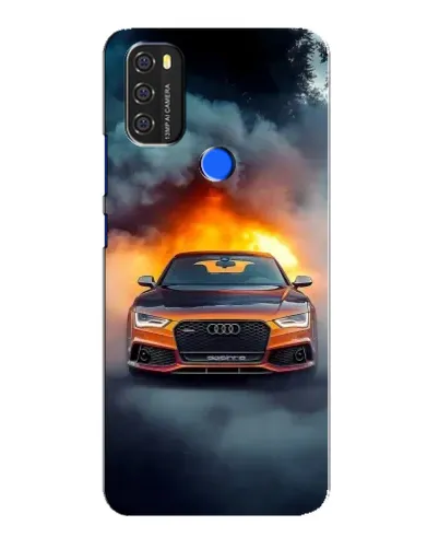 Чехол для Blackview A70 с картинкой «Audi в огненном дыму»