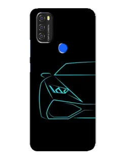 Чохол для Blackview A70 з картинкою «Блакитний силует Lamborghini»