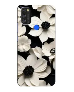 Чохол для Blackview A70 з картинкою «Об'ємні білі квіти»