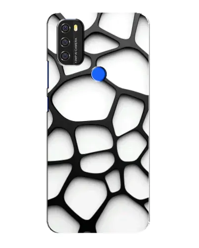 Чехол для Blackview A70 с картинкой «Белая объемная сетка»