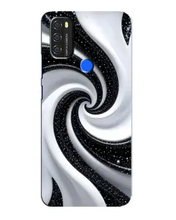Чехол для Blackview A70 с картинкой «Черно-белая спираль»