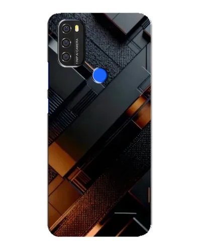 Чехол для Blackview A70 с картинкой «Черные геометрические блоки»