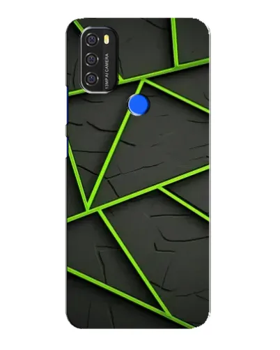 Чехол для Blackview A70 с картинкой «Зеленые геометрические линии»