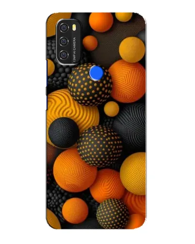 Чехол для Blackview A70 с картинкой «Объемные оранжевые сферы»