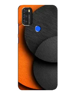 Чехол для Blackview A70 с картинкой «Геометрия оранжевых кругов»