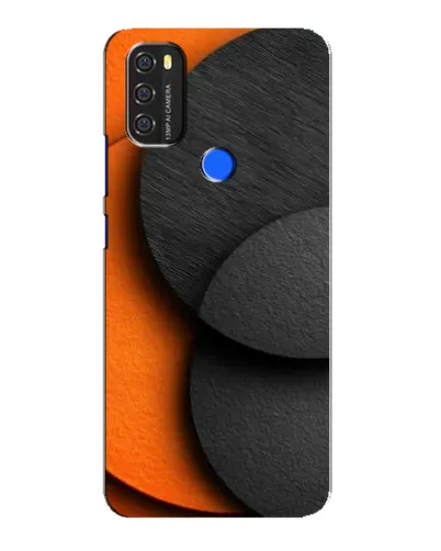 Чехол для Blackview A70 с картинкой «Геометрия оранжевых кругов»