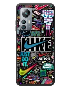 Чехол для Blackview A85 с картинкой «Яркий коллаж Nike»