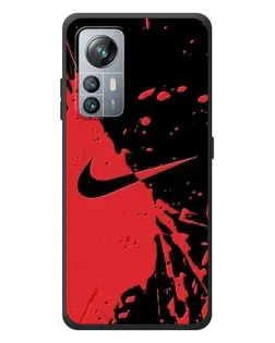 Чехол для Blackview A85 с картинкой «Красные брызги Nike»