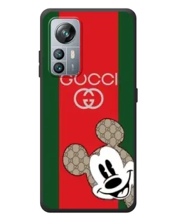 Чехол для Blackview A85 с картинкой «Gucci — полосы и Микки»