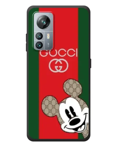 Чехол для Blackview A85 с картинкой «Gucci — полосы и Микки»