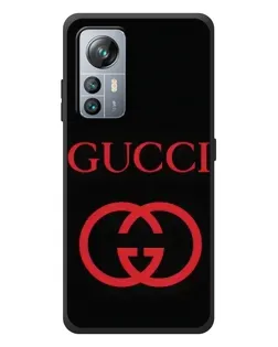Чехол для Blackview A85 с картинкой «Gucci — красный логотип»