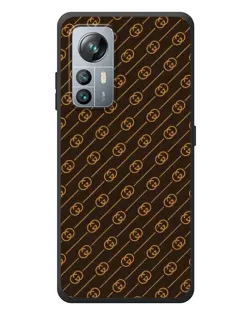 Чехол для Blackview A85 с картинкой «Gucci — золотые диагонали»