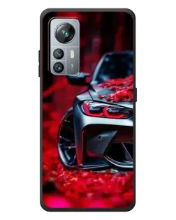 Чохол для Blackview A85 з картинкою «Спортивна BMW та квіти»