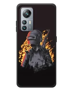 Чохол для Blackview A85 з картинкою «PUBG — вогняний силует»