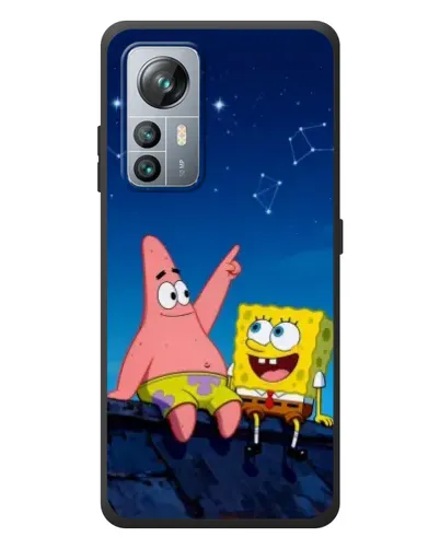 Чехол для Blackview A85 с картинкой «Губка Боб и Патрик ночью»