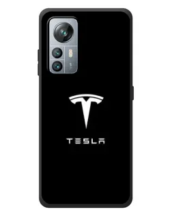 Чохол для Blackview A85 з картинкою «Tesla White Logo»