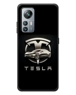 Чохол для Blackview A85 з картинкою «Tesla — срібне авто»
