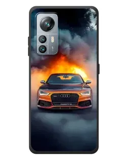 Чохол для Blackview A85 з картинкою «Audi у вогняному диму»