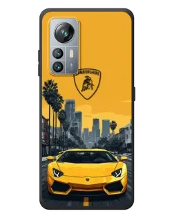 Чохол для Blackview A85 з картинкою «Жовтий Lamborghini місто»
