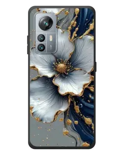 Чохол для Blackview A85 з картинкою «Біла квітка та золотий флюїд»