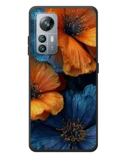 Чохол для Blackview A85 з картинкою «Яскрава синьо-помаранчева флора»