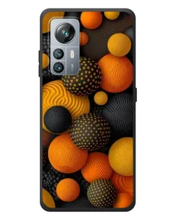 Чехол для Blackview A85 с картинкой «Объемные оранжевые сферы»