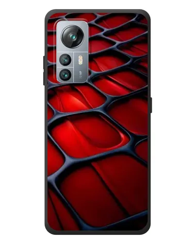 Чехол для Blackview A85 с картинкой «Красная глянцевая сетка»