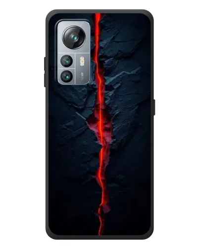 Чехол для Blackview A85 с картинкой «Kрасная лавовая трещина»