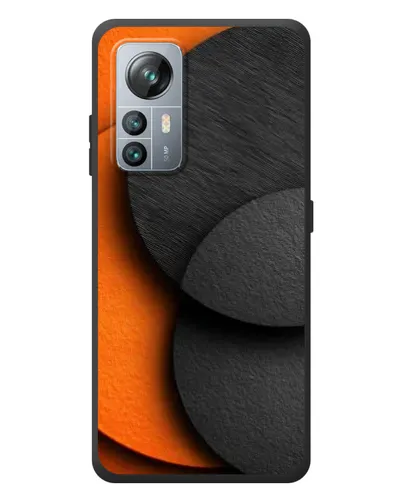 Чехол для Blackview A85 с картинкой «Геометрия оранжевых кругов»