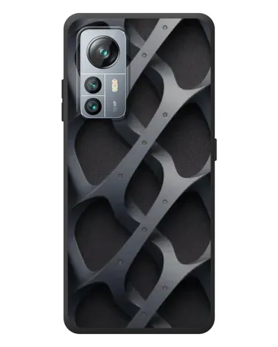 Чехол для Blackview A85 с картинкой «Объемное серое плетение»