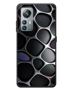 Чехол для Blackview A85 с картинкой «Объемная темная решетка»