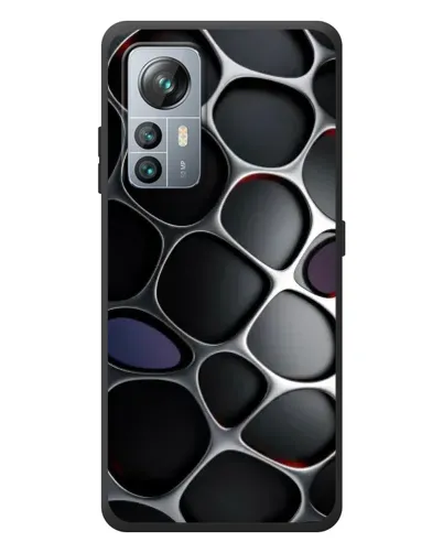 Чехол для Blackview A85 с картинкой «Объемная темная решетка»