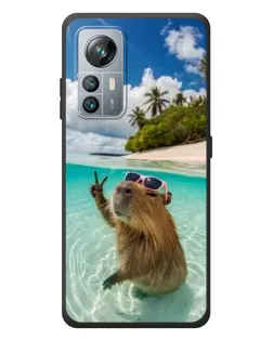 Чехол для Blackview A85 с картинкой «Капибара на море»