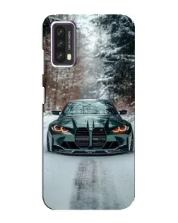 Чохол для Blackview A90 з картинкою «BMW у зимовому лісі»