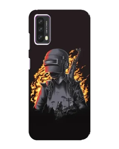 Чехол для Blackview A90 с картинкой «PUBG — огненный силуэт»