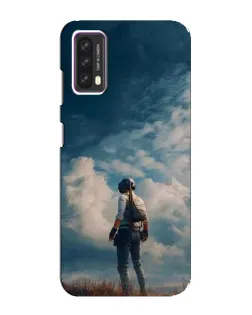 Чехол для Blackview A90 с картинкой «Герой PUBG на скале»