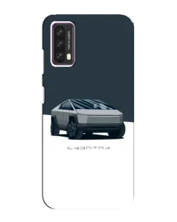 Чохол для Blackview A90 з картинкою «Сріблястий Cybertruck Tesla»