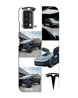 Чохол для Blackview A90 з картинкою «Колаж Cybertruck Tesla»