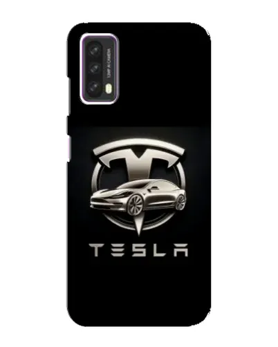 Чохол для Blackview A90 з картинкою «Tesla — срібне авто»