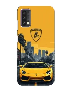 Чохол для Blackview A90 з картинкою «Жовтий Lamborghini місто»