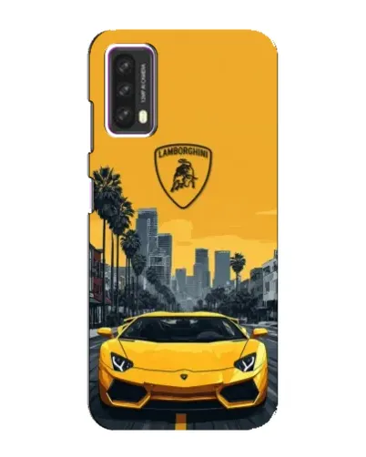Чохол для Blackview A90 з картинкою «Жовтий Lamborghini місто»