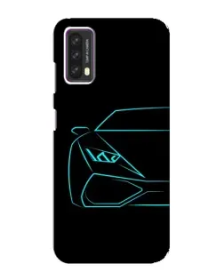 Чохол для Blackview A90 з картинкою «Блакитний силует Lamborghini»