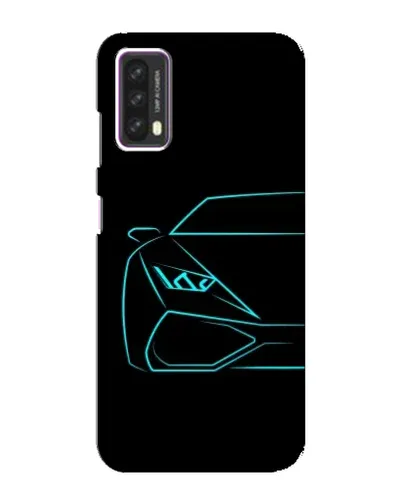 Чохол для Blackview A90 з картинкою «Блакитний силует Lamborghini»