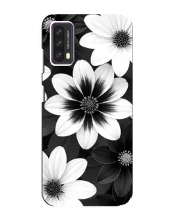 Чехол для Blackview A90 с картинкой «Монохромные астры»