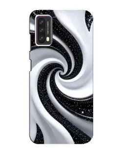 Чехол для Blackview A90 с картинкой «Черно-белая спираль»