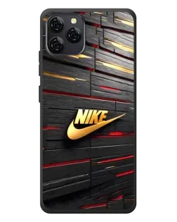 Чехол для Blackview A95 с картинкой «Золотой Nike на металле»