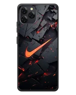Чехол для Blackview A95 с картинкой «Nike — эффект разломов»