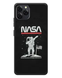 Чехол для Blackview A95 с картинкой «NASA — шагаем по Луне»