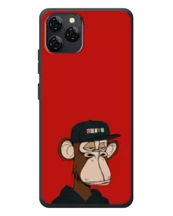 Чохол для Blackview A95 з картинкою «Bored Ape — червоний фон»